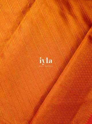 The Lotus Weave Kanjeevaram in Burnt Orange
