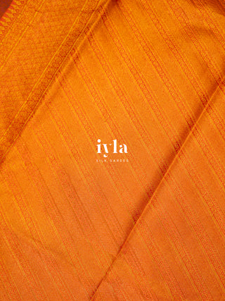 The Lotus Weave Kanjeevaram in Burnt Orange