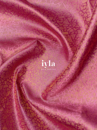 The Sunflower Pop Kanjeevaram in Bubblegum Pink