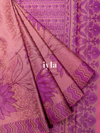 The Sunflower Pop Kanjeevaram in Bubblegum Pink