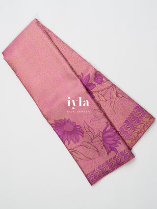 The Sunflower Pop Kanjeevaram in Bubblegum Pink
