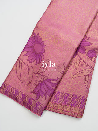 The Sunflower Pop Kanjeevaram in Bubblegum Pink