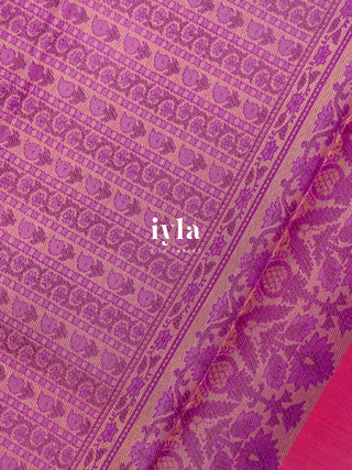 The Sunflower Pop Kanjeevaram in Bubblegum Pink