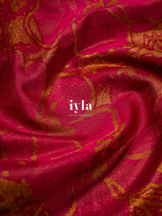 The Maroon Bloom Scape Kanjeevaram