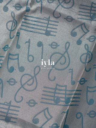 The Musical Symphony Kanjeevaram in Steel Blue