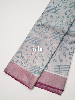 The Musical Symphony Kanjeevaram in Steel Blue