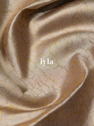 The Petunia Blooms Kanjeevaram in Antique White