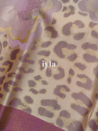 The Petunia Blooms Kanjeevaram in Antique White