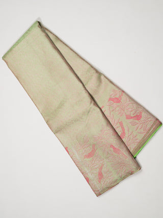 The Birds in the exotic Forest Kanjeevaram in Pastel Green