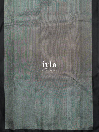 The Quill of Hogwarts Kanjeevaram in Charcoal Black