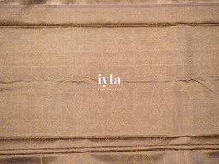 The Vintage Modernist Reversible Silk Saree in Champagne Sand