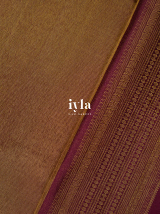 The Burgundy Reversible Silk Saree