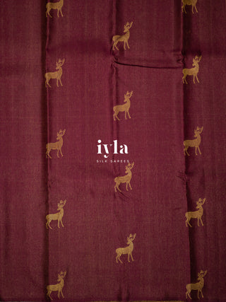 The Burgundy Reversible Silk Saree