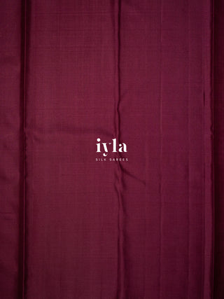 The Burgundy Reversible Silk Saree