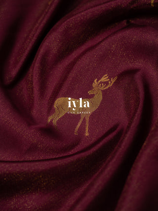 The Burgundy Reversible Silk Saree