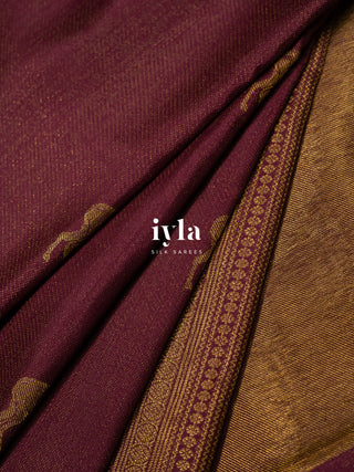 The Burgundy Reversible Silk Saree