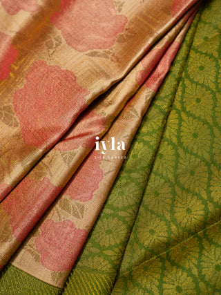 The Petals and Poetry Kanjeevaram in Nude Beige