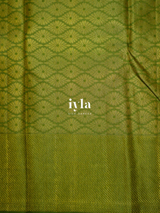 The Petals and Poetry Kanjeevaram in Nude Beige