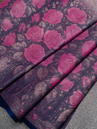 The Blooming Bouquet Kanjeevaram Dipped in silver