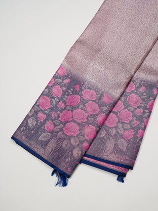 The Blooming Bouquet Kanjeevaram Dipped in silver