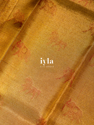 The Royal Wedding Procession Kanjeevaram in Gold