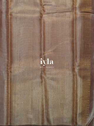 The Enchanted Grove Kanjeevaram in Metallic Brown
