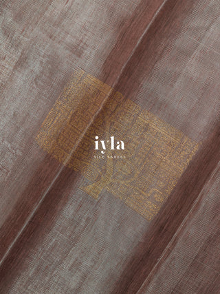 The Enchanted Grove Kanjeevaram in Metallic Brown