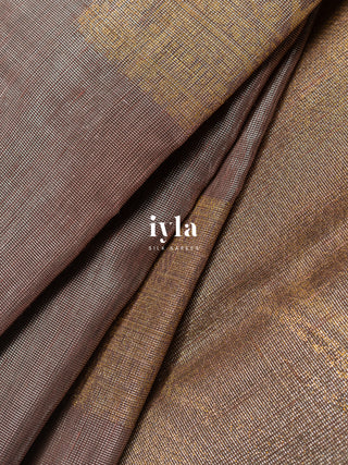 The Enchanted Grove Kanjeevaram in Metallic Brown