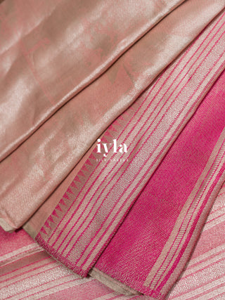 The Story by the Shore Kanjeevaram in Metallic Gold & Silver