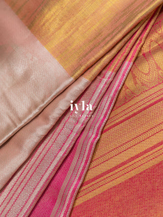 The Story by the Shore Kanjeevaram in Metallic Gold & Silver