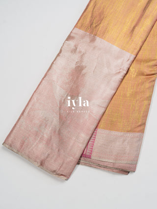 The Story by the Shore Kanjeevaram in Metallic Gold & Silver