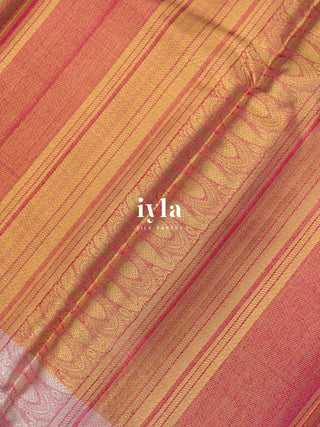 The Story by the Shore Kanjeevaram in Metallic Gold & Silver