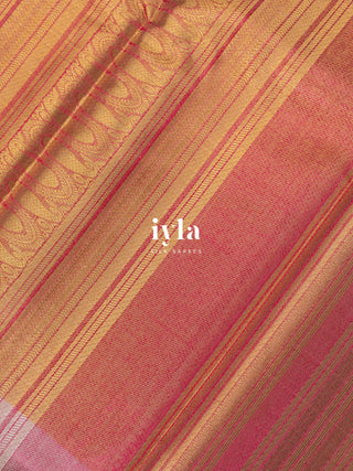 The Story by the Shore Kanjeevaram in Metallic Gold & Silver
