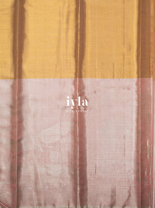 The Story by the Shore Kanjeevaram in Metallic Gold & Silver