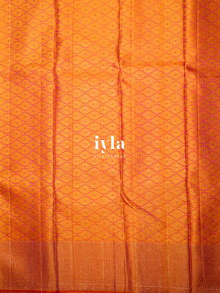 The Hand Drawn sunflowers Kanjeevaram