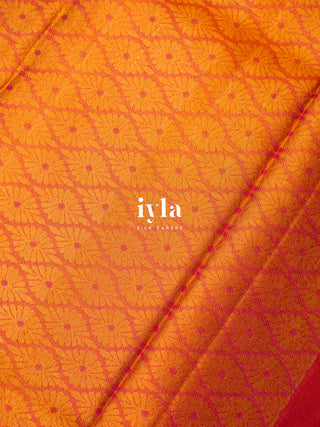 The Hand Drawn sunflowers Kanjeevaram