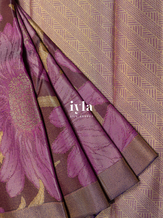 The Sunflower Blooms Kanjeevaram Dipped in Gold