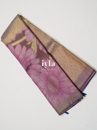 The Sunflower Blooms Kanjeevaram Dipped in Gold