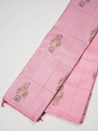 The Baby Pink Swan Pair Poetry Kanjeevaram