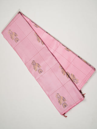 The Baby Pink Swan Pair Poetry Kanjeevaram