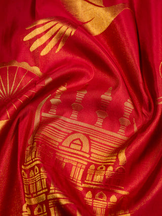 The Temple Architecture Reversible Kanjeevaram