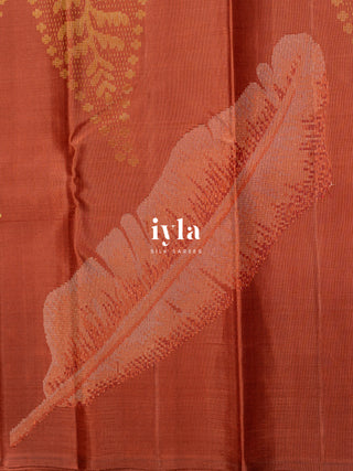 The Banana Grove Enchantment Kanjeevaram in Burnt Umber
