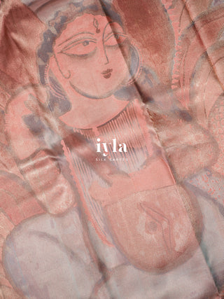 The Pattachitra x Saraswati Painting Kanjeevaram