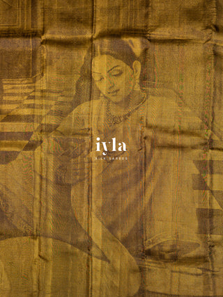 The Raja Ravi Varma’s Lady With The Swan Kanjeevaram