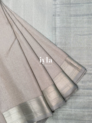 The Textured Silver Radiance Kanjeevaram