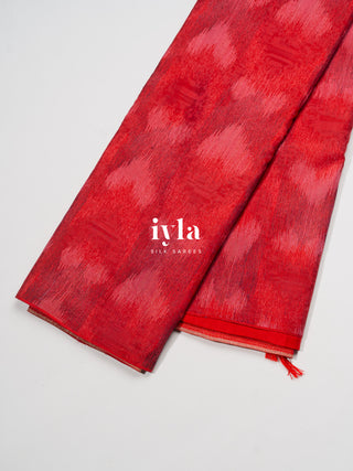 The Thousand Hearts Kanjeevaram in Crimson Red