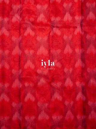 The Thousand Hearts Kanjeevaram in Crimson Red