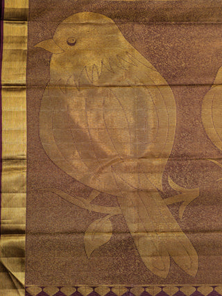 The Wings of Wonder Kanjeevaram in Dusty Lavender