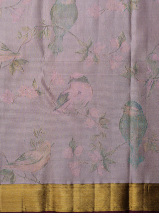 The Wings of Wonder Kanjeevaram in Dusty Lavender
