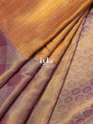 The Timeless Weave Kanjeevaram in Bright Orange